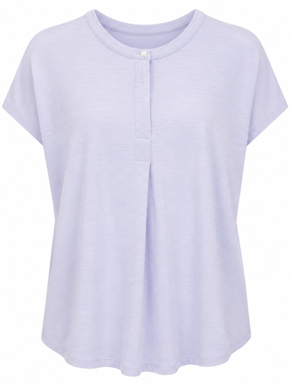 J. Jill Soft Lavender Short Sleeve Henley Tee